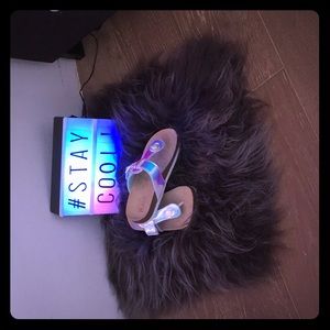 Silver chrome slides